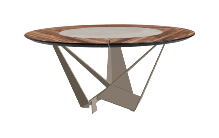 Cattelan Italia Skorpio Ker-Wood Round Dining Table 160