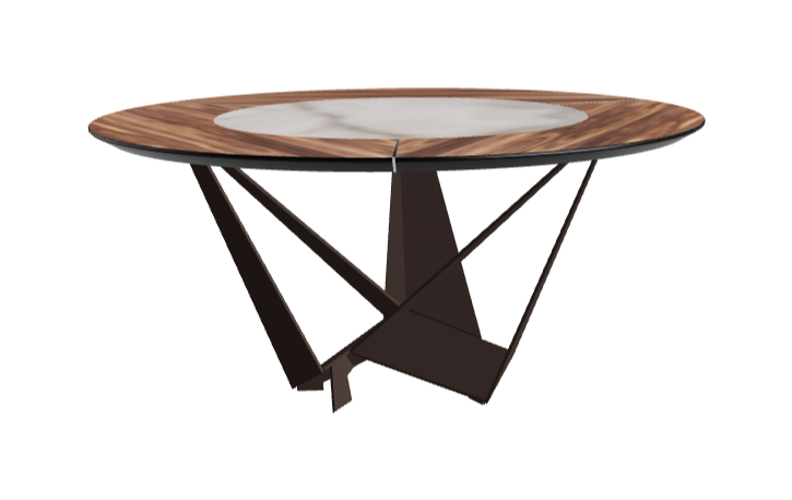 Cattelan Italia Skorpio Ker-Wood Round Dining Table 160