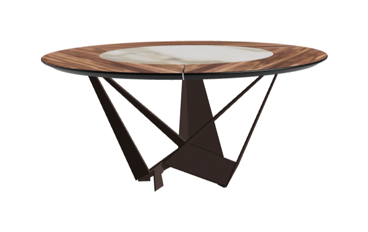 Cattelan Italia Skorpio Ker-Wood Round Dining Table 160