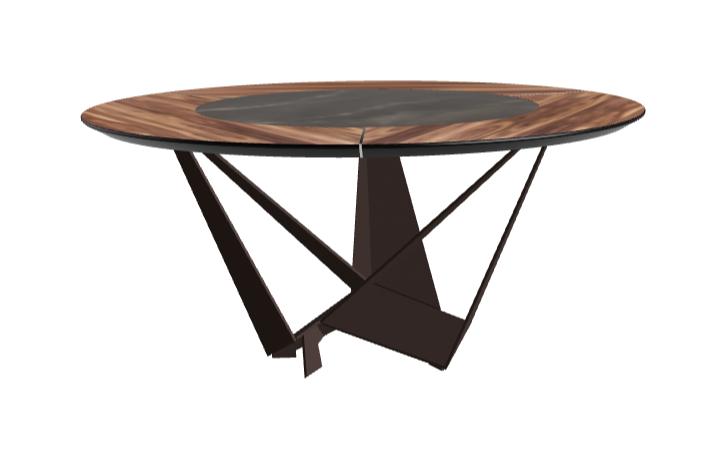 Cattelan Italia Skorpio Ker-Wood Round Dining Table 160