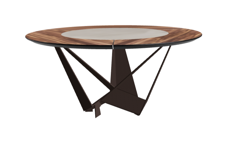 Cattelan Italia Skorpio Ker-Wood Round Dining Table 160