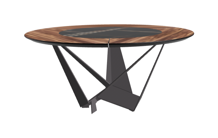 Cattelan Italia Skorpio Ker-Wood Round Dining Table 160