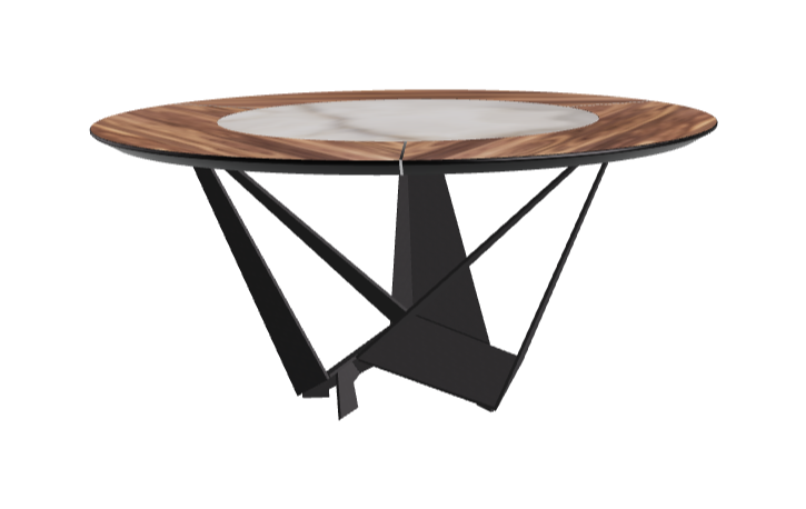 Cattelan Italia Skorpio Ker-Wood Round Dining Table 160