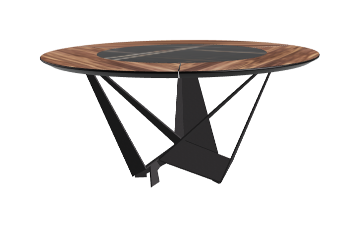 Cattelan Italia Skorpio Ker-Wood Round Dining Table 160