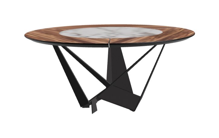 Cattelan Italia Skorpio Ker-Wood Round Dining Table 160