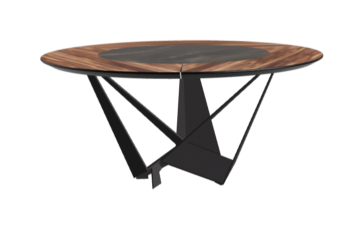 Cattelan Italia Skorpio Ker-Wood Round Dining Table 160