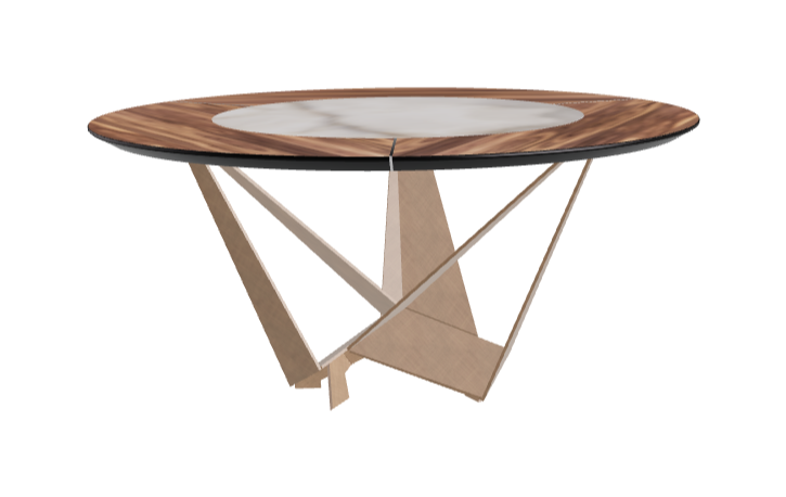 Cattelan Italia Skorpio Ker-Wood Round Dining Table 160