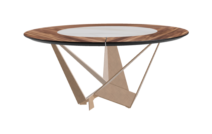 Cattelan Italia Skorpio Ker-Wood Round Dining Table 160