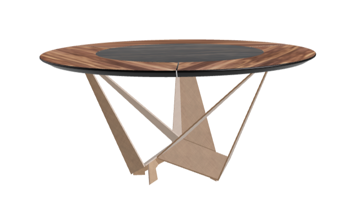 Cattelan Italia Skorpio Ker-Wood Round Dining Table 160