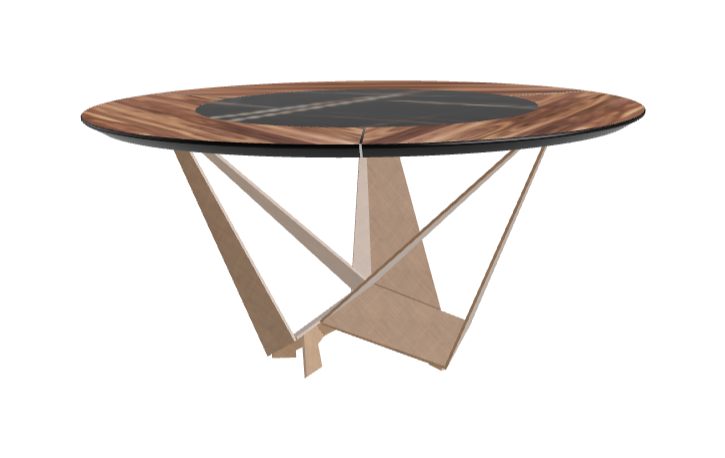Cattelan Italia Skorpio Ker-Wood Round Dining Table 160