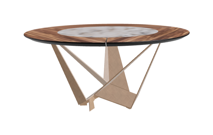 Cattelan Italia Skorpio Ker-Wood Round Dining Table 160