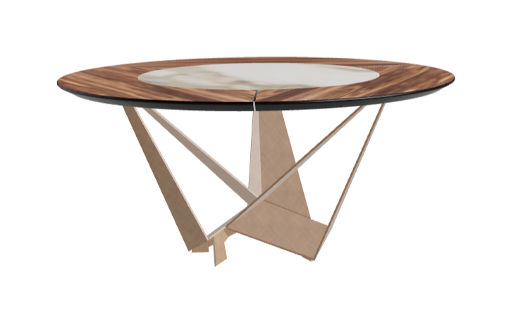 Cattelan Italia Skorpio Ker-Wood Round Dining Table 160