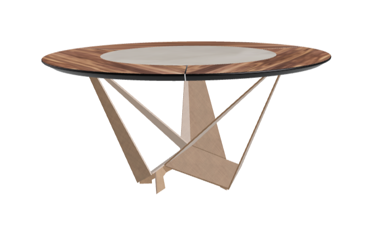 Cattelan Italia Skorpio Ker-Wood Round Dining Table 160