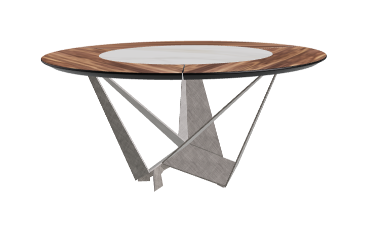 Cattelan Italia Skorpio Ker-Wood Round Dining Table 160