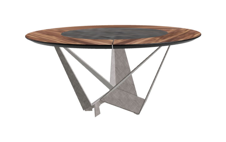 Cattelan Italia Skorpio Ker-Wood Round Dining Table 160