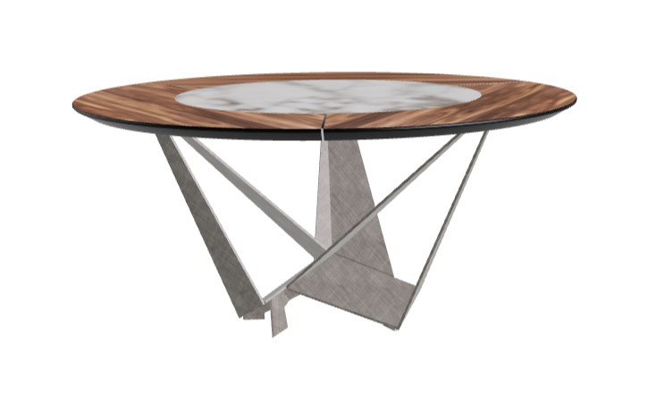 Cattelan Italia Skorpio Ker-Wood Round Dining Table 160