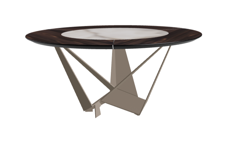 Cattelan Italia Skorpio Ker-Wood Round Dining Table 160