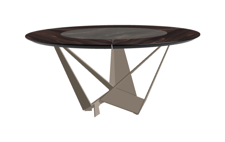 Cattelan Italia Skorpio Ker-Wood Round Dining Table 160