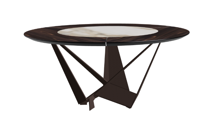 Cattelan Italia Skorpio Ker-Wood Round Dining Table 160