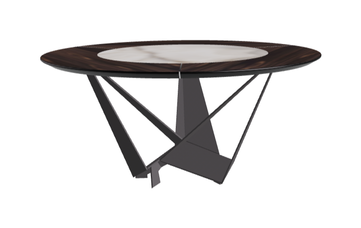 Cattelan Italia Skorpio Ker-Wood Round Dining Table 160
