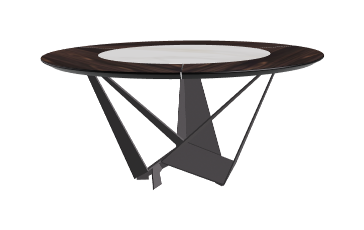 Cattelan Italia Skorpio Ker-Wood Round Dining Table 160