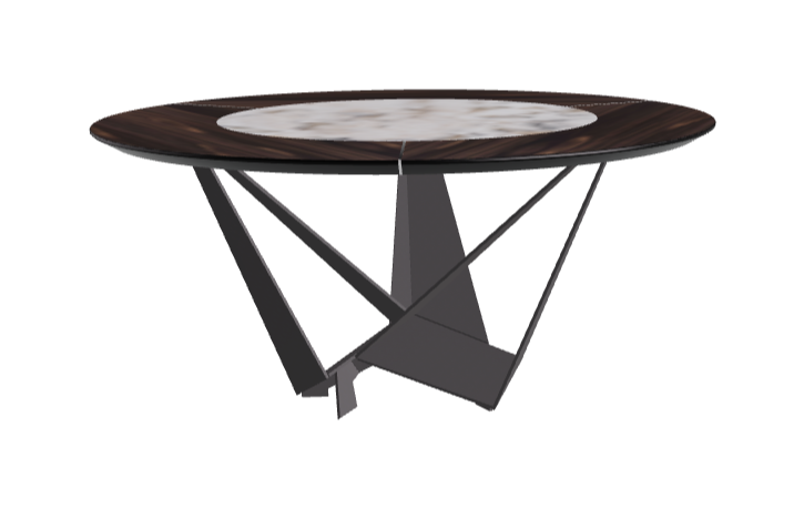 Cattelan Italia Skorpio Ker-Wood Round Dining Table 160