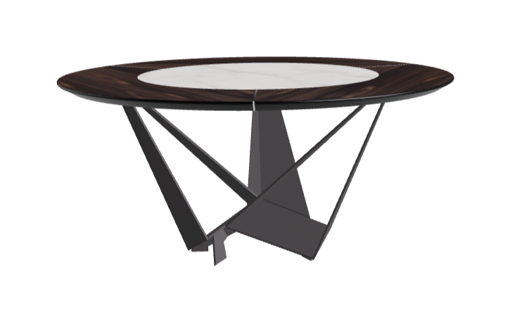 Cattelan Italia Skorpio Ker-Wood Round Dining Table 160