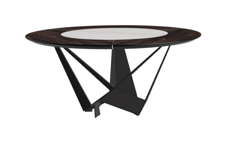 Cattelan Italia Skorpio Ker-Wood Round Dining Table 160