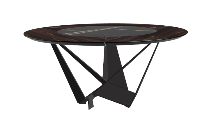 Cattelan Italia Skorpio Ker-Wood Round Dining Table 160