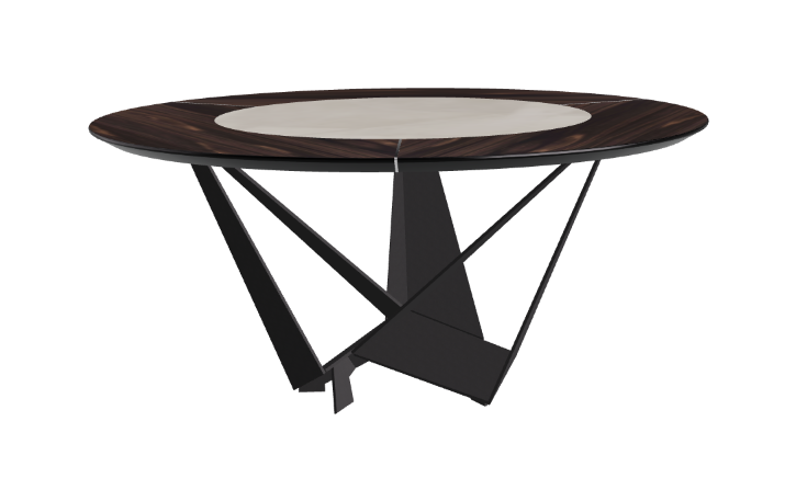 Cattelan Italia Skorpio Ker-Wood Round Dining Table 160