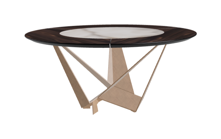 Cattelan Italia Skorpio Ker-Wood Round Dining Table 160