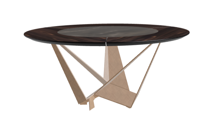 Cattelan Italia Skorpio Ker-Wood Round Dining Table 160