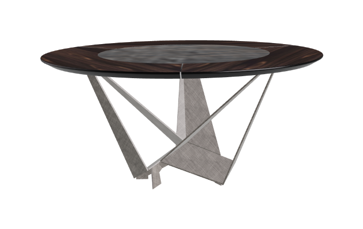 Cattelan Italia Skorpio Ker-Wood Round Dining Table 160