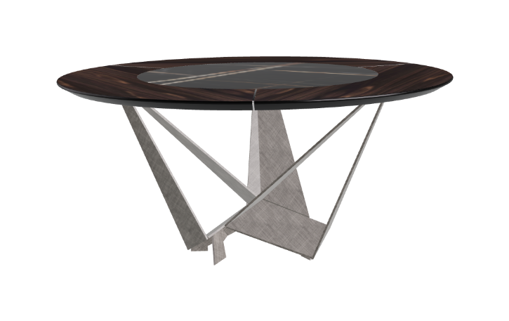 Cattelan Italia Skorpio Ker-Wood Round Dining Table 160