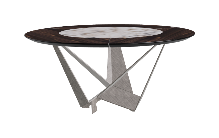 Cattelan Italia Skorpio Ker-Wood Round Dining Table 160