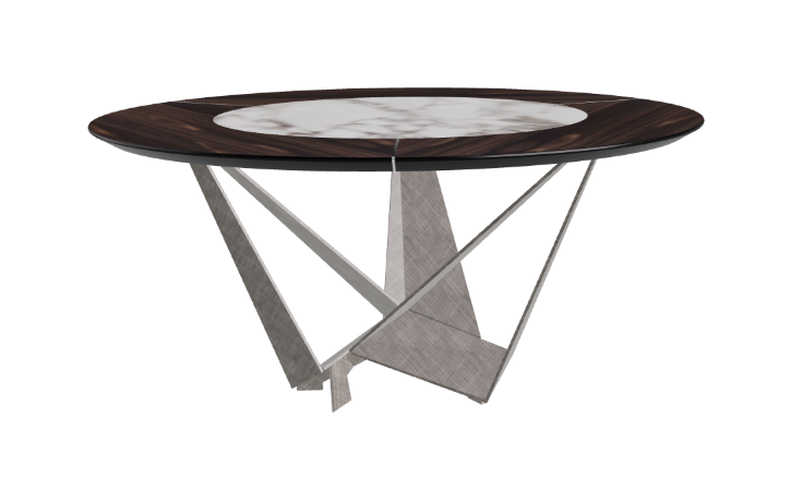 Cattelan Italia Skorpio Ker-Wood Round Dining Table 160