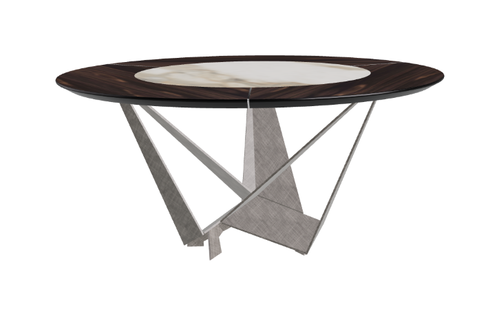 Cattelan Italia Skorpio Ker-Wood Round Dining Table 160