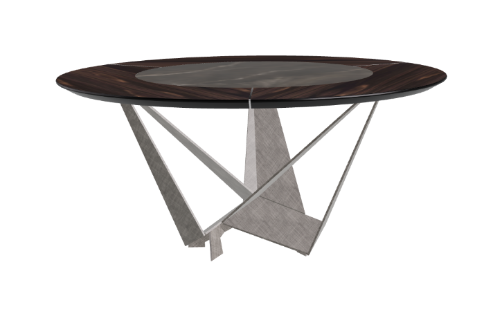 Cattelan Italia Skorpio Ker-Wood Round Dining Table 160