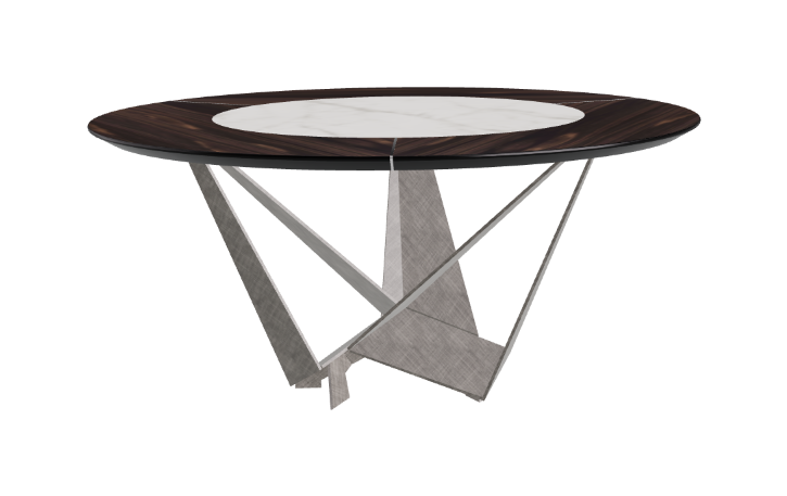 Cattelan Italia Skorpio Ker-Wood Round Dining Table 160