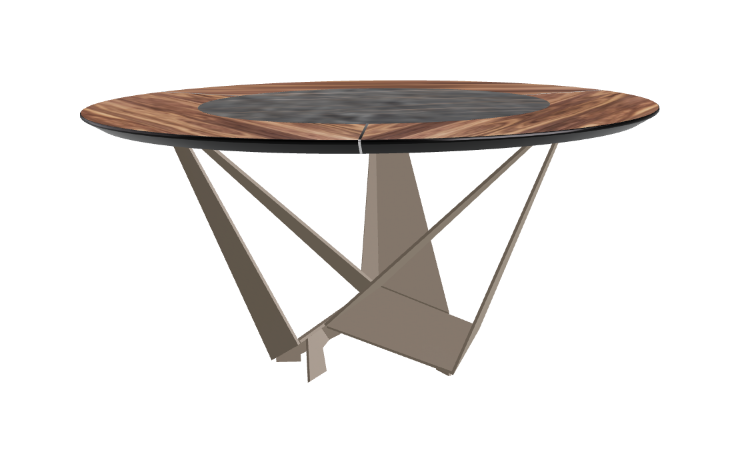 Cattelan Italia Skorpio Ker-Wood Round Swivel Dining Table 160