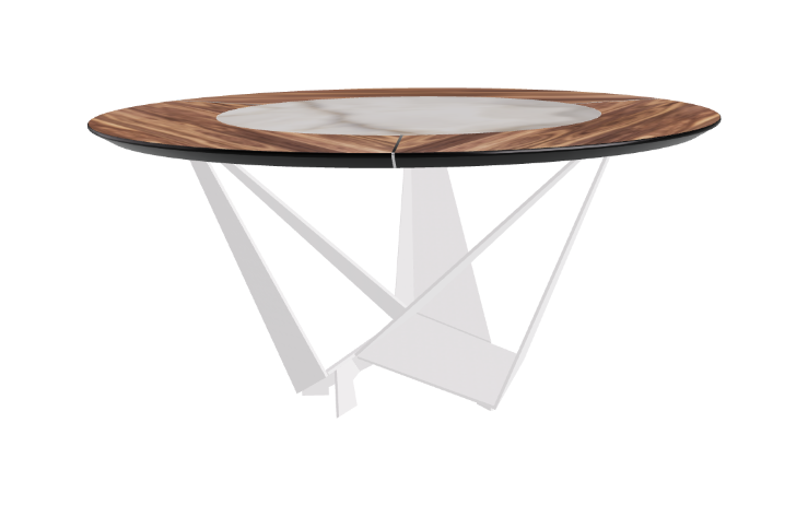 Cattelan Italia Skorpio Ker-Wood Round Swivel Dining Table 160
