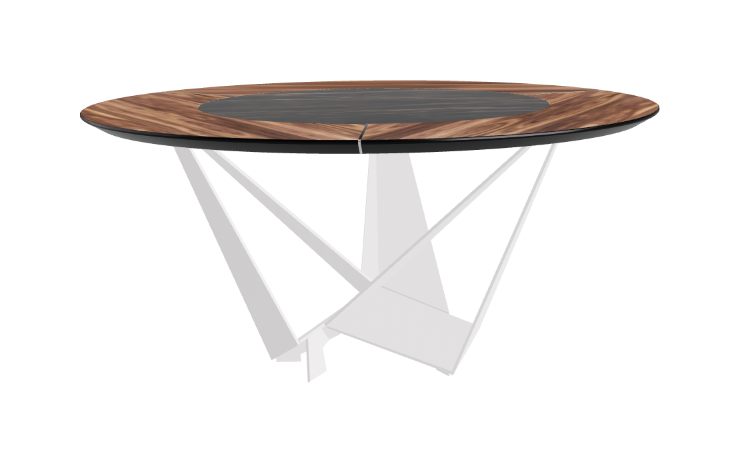Cattelan Italia Skorpio Ker-Wood Round Swivel Dining Table 160