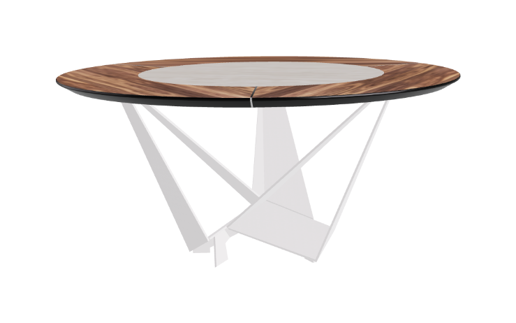 Cattelan Italia Skorpio Ker-Wood Round Swivel Dining Table 160