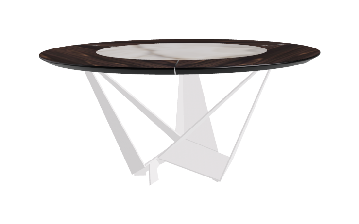 Cattelan Italia Skorpio Ker-Wood Round Swivel Dining Table 160