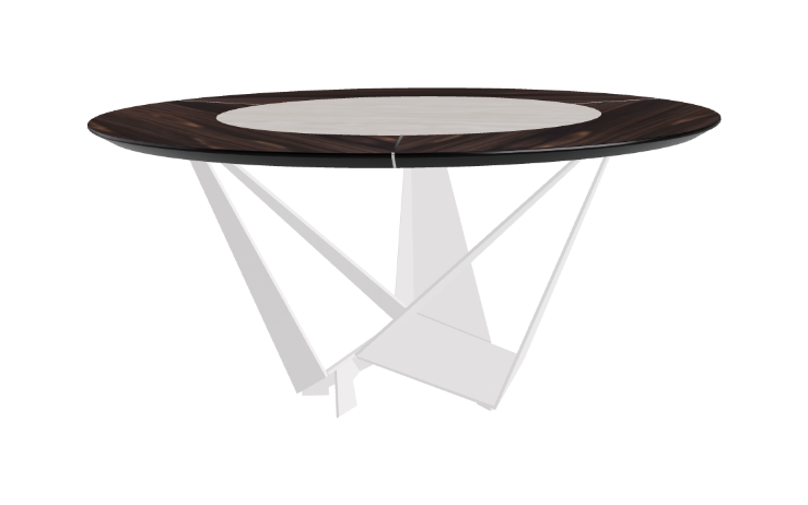 Cattelan Italia Skorpio Ker-Wood Round Swivel Dining Table 160