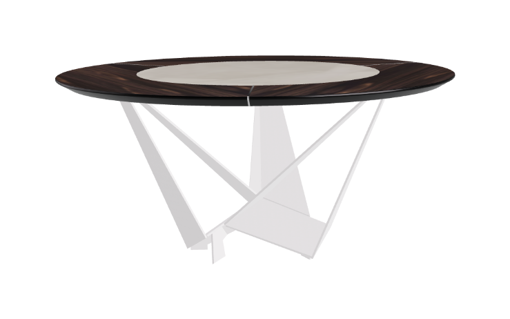 Cattelan Italia Skorpio Ker-Wood Round Swivel Dining Table 160
