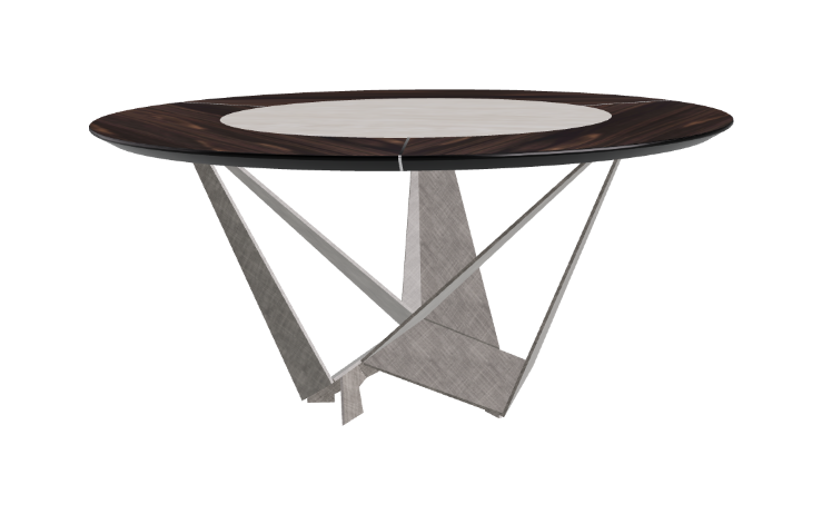 Cattelan Italia Skorpio Ker-Wood Round Swivel Dining Table 160