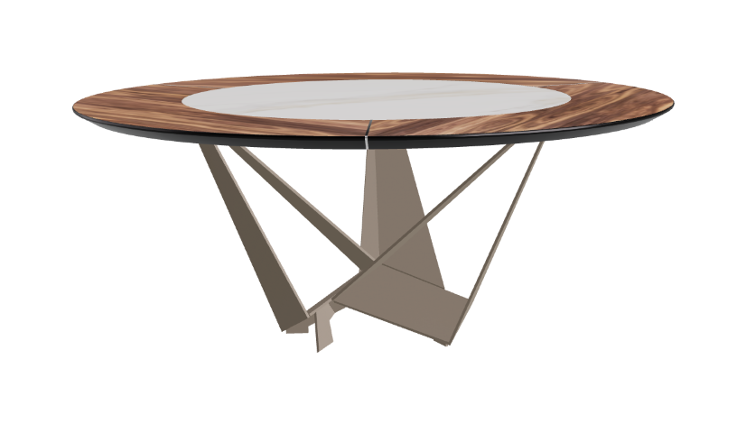 Cattelan Italia Skorpio Ker-Wood Round Dining Table 180