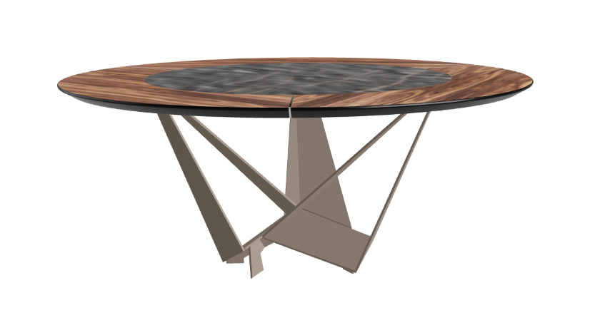 Cattelan Italia Skorpio Ker-Wood Round Dining Table 180