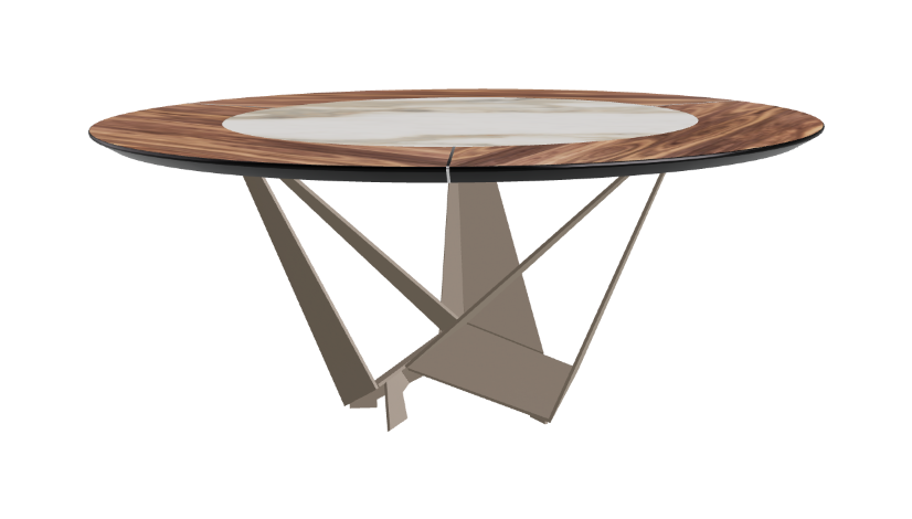 Cattelan Italia Skorpio Ker-Wood Round Dining Table 180